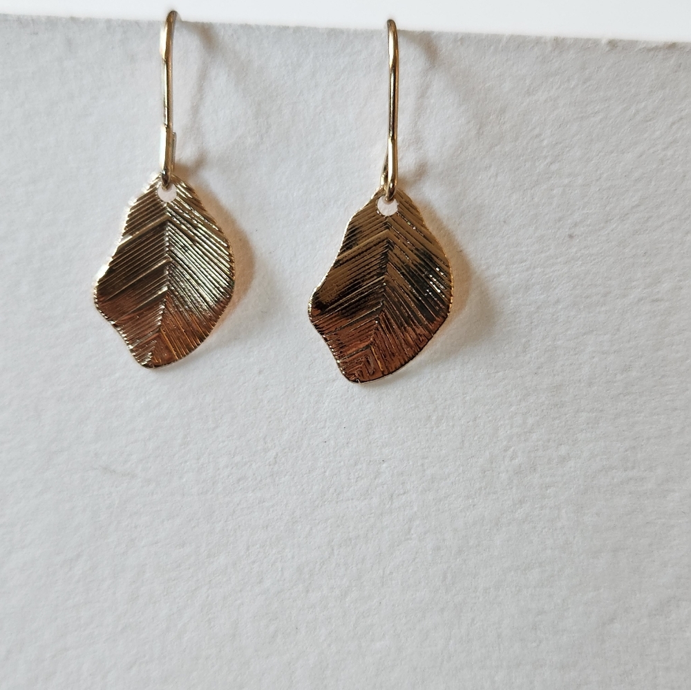 Gold leaf earrings
